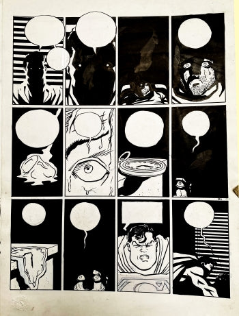 Superman og Fredsbomben - page 34 - original art - Teddy Kristiansen